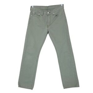 Levis 513 Slim Straight Leg Corduroy Jeans Mens 31x30 Olive Green Pants